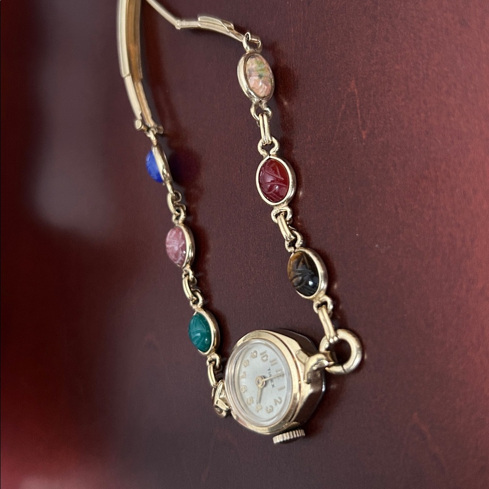 Timex 1/20 12k Gold Filled Van Dell Scarab Watch Vintage Ladies - Picture 5 of 9